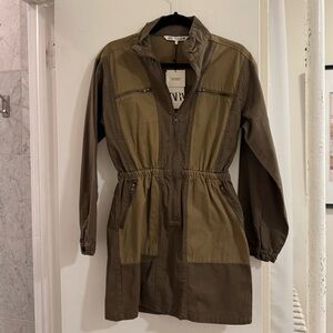 Zara Women's Green Jacket Dress